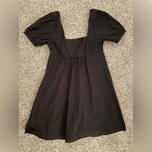 Size small black puff sleeve mini dress